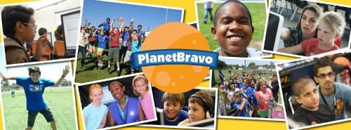 Pictures of kids and camp counselors enjoying Planet Bravo summer computer camp in Los Angeles, CA.